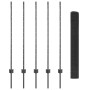 Reja con postes Gris 1.2 x 10 m Acero