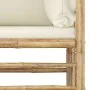 6-piece garden furniture set made of bamboo with cream white cushions by vidaXL, Garden sets - Ref: Foro24-3058209, Price: 71...