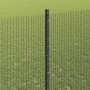 Reja con postes Gris 1.4 x 10 m Acero