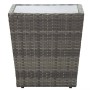 Gartentisch und Stühle, 3-teilig, PE-Rattan und graues gehärtetes Glas von vidaXL, Gartensets - Ref: Foro24-3058365, Preis: 1...