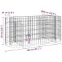 Galvanized iron gabion bed 120x50x50 cm by vidaXL, Pots and planters - Ref: Foro24-152024, Price: 59,02 €, Discount: %