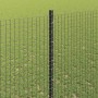 Reja con postes Gris 1.4 x 10 m Acero