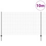 Reja con postes Gris 1.4 x 10 m Acero