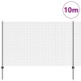 Reja con postes Gris 1.5 x 10 m Acero