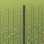 Reja con postes Gris 1.5 x 10 m Acero