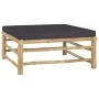 Gartenmöbel-Set 3-teilig aus Bambus und dunkelgrauen Kissen von vidaXL, Gartensets - Ref: Foro24-3058246, Preis: 302,08 €, Ra...