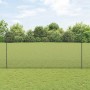 Reja con postes Gris 1.6 x 10 m Acero
