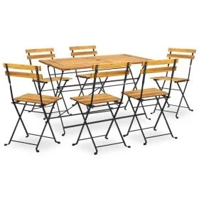 Faltbarer Gartentisch aus massivem Akazienholz, 7-teilig. von vidaXL, Gartensets - Ref: Foro24-3058156, Preis: 386,07 €, Raba...