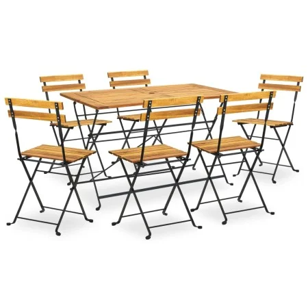 Faltbarer Gartentisch aus massivem Akazienholz, 7-teilig. von vidaXL, Gartensets - Ref: Foro24-3058156, Preis: 386,01 €, Raba...