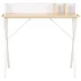 Weißer und natürlicher Schreibtisch 80x50x84 cm von vidaXL, Schreibtische - Ref: Foro24-20273, Preis: 67,57 €, Rabatt: %