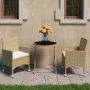 Garden bistro set 3 pieces PE rattan beige tempered glass by vidaXL, Garden sets - Ref: Foro24-3058380, Price: 197,22 €, Disc...