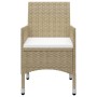 Garten-Bistro-Set 3-teilig PE-Rattan beige gehärtetes Glas von vidaXL, Gartensets - Ref: Foro24-3058380, Preis: 197,81 €, Rab...