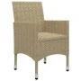Garden bistro set 3 pieces PE rattan beige tempered glass by vidaXL, Garden sets - Ref: Foro24-3058380, Price: 197,22 €, Disc...