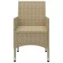 Garden bistro set 3 pieces PE rattan beige tempered glass by vidaXL, Garden sets - Ref: Foro24-3058380, Price: 197,22 €, Disc...
