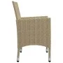 Garden bistro set 3 pieces PE rattan beige tempered glass by vidaXL, Garden sets - Ref: Foro24-3058380, Price: 197,22 €, Disc...