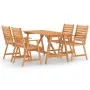 Juego de comedor para jardín 5 piezas madera maciza de acacia de vidaXL, Conjuntos de jardín - Ref: Foro24-3057844, Precio: 4...