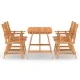 Juego de comedor para jardín 5 piezas madera maciza de acacia de vidaXL, Conjuntos de jardín - Ref: Foro24-3057844, Precio: 4...