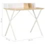 Weißer und natürlicher Schreibtisch 80x50x84 cm von vidaXL, Schreibtische - Ref: Foro24-20273, Preis: 67,57 €, Rabatt: %