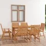 Juego de comedor para jardín 7 piezas madera maciza de acacia de vidaXL, Conjuntos de jardín - Ref: Foro24-3057845, Precio: 5...