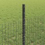 Reja con postes Gris 0.5 x 25 m Acero