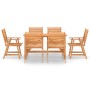 Garten-Essgruppe 7-teilig aus massivem Akazienholz von vidaXL, Gartensets - Ref: Foro24-3057845, Preis: 521,59 €, Rabatt: %