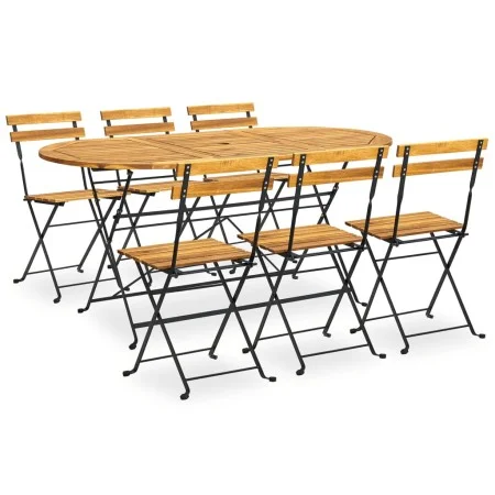 Folding garden dining table 7 pieces made of solid acacia wood by vidaXL, Garden sets - Ref: Foro24-3058157, Price: 378,00 €,...