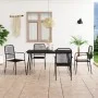 Garten-Essset, 5-teilig, Baumwollseil und schwarzer Stahl von vidaXL, Gartensets - Ref: Foro24-3058279, Preis: 370,74 €, Raba...