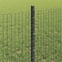 Reja con postes Gris 0.6 x 25 m Acero