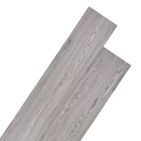 Lamas para suelo no autoadhesivas PVC gris oscuro 5,26 m² 2 mm