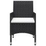 Gartentisch und Stühle 3 Stk. PE Rattan und schwarzes gehärtetes Glas von vidaXL, Gartensets - Ref: Foro24-3058358, Preis: 17...