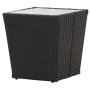 Gartentisch und Stühle 3 Stk. PE Rattan und schwarzes gehärtetes Glas von vidaXL, Gartensets - Ref: Foro24-3058358, Preis: 17...