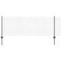Reja con postes Gris 0.8 x 25 m Acero