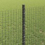 Reja con postes Gris 0.8 x 25 m Acero