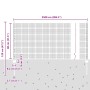 Reja con postes Gris 0.8 x 25 m Acero