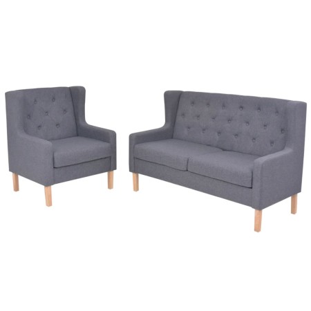 2-piece gray fabric sofa set by vidaXL, Sofas - Ref: Foro24-274932, Price: 509,52 €, Discount: %