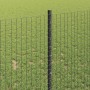 Reja con postes Gris 1 x 25 m Acero