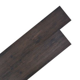 Lamas de suelo no autoadhesivas PVC roble gris oscuro 5,26 m²