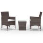 Gartentisch und Stühle 3 Stück PE Rattan braun gehärtetes Glas von vidaXL, Gartensets - Ref: Foro24-3058361, Preis: 172,95 €,...