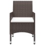 Gartentisch und Stühle 3 Stück PE Rattan braun gehärtetes Glas von vidaXL, Gartensets - Ref: Foro24-3058361, Preis: 172,95 €,...