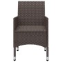 Gartentisch und Stühle 3 Stück PE Rattan braun gehärtetes Glas von vidaXL, Gartensets - Ref: Foro24-3058361, Preis: 172,95 €,...