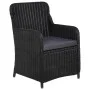 idaXL Juego de comedor de jardín 7 piezas ratán sintético negro de vidaXL, Conjuntos de jardín - Ref: Foro24-3057804, Precio:...