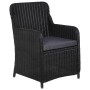 idaXL Juego de comedor de jardín 7 piezas ratán sintético negro de vidaXL, Conjuntos de jardín - Ref: Foro24-3057804, Precio:...