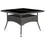 Set de comedor de jardín 9 piezas ratán PE y vidrio gris de vidaXL, Conjuntos de jardín - Ref: Foro24-3058339, Precio: 643,89...