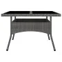 Set de comedor de jardín 9 piezas ratán PE y vidrio gris de vidaXL, Conjuntos de jardín - Ref: Foro24-3058339, Precio: 643,89...