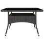 Set de comedor de jardín 9 piezas ratán PE y vidrio gris de vidaXL, Conjuntos de jardín - Ref: Foro24-3058339, Precio: 643,89...