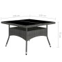 Garden dining set 9 pieces PE rattan and gray glass by vidaXL, Garden sets - Ref: Foro24-3058339, Price: 556,25 €, Discount: %