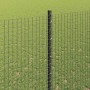 Reja con postes Gris 1.5 x 25 m Acero