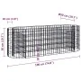 Gabionenbeet aus verzinktem Eisen 190x50x50 cm von vidaXL, Töpfe und Pflanzgefäße - Ref: Foro24-152025, Preis: 73,85 €, Rabat...