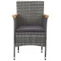 Gartenmöbel 5 Stück graues synthetisches Rattan und Akazie von vidaXL, Gartensets - Ref: Foro24-3058325, Preis: 407,20 €, Rab...