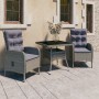 Garden furniture 3 pieces synthetic rattan and gray glass by vidaXL, Garden sets - Ref: Foro24-3058522, Price: 358,87 €, Disc...